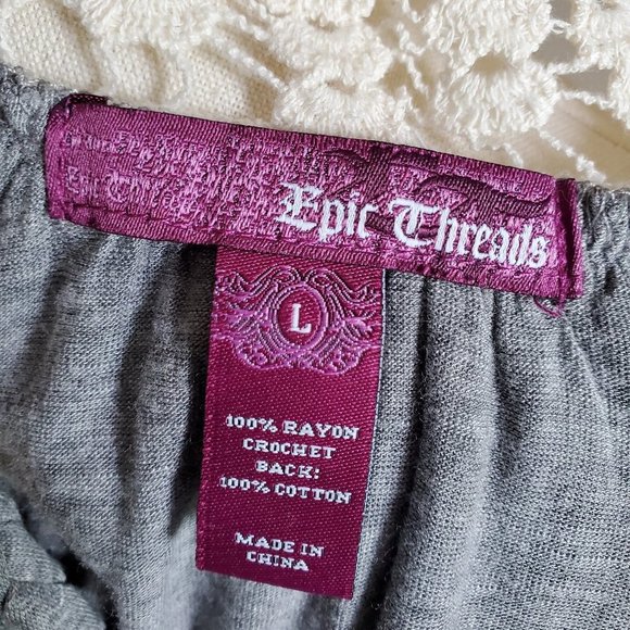 Epic Threads Cotton Dress w Crochet Back. Large - Picture 8 of 10